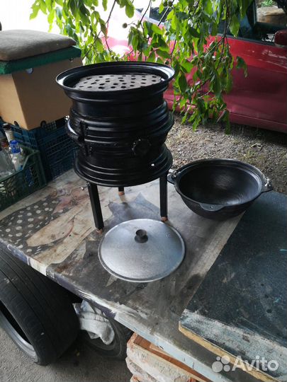 Мангал с казаном