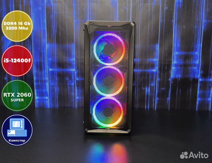 Мощный игровой пк i5-RTX2060SUP-16DDR4-XWH3164-H610