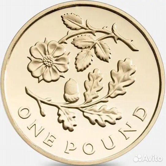 Великобритания 1 фунт биметалл