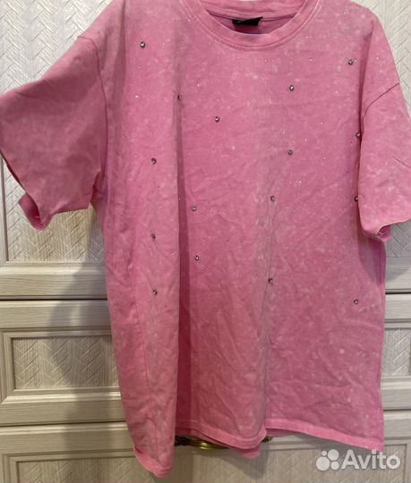 Футболка оверсайз варенка со стразами