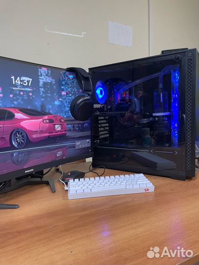Игровой пк на кастомной воде i7\3070\16gb\256+500