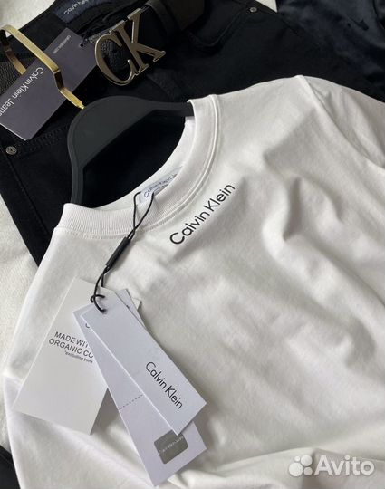 Белая Футболка Calvin klein lux