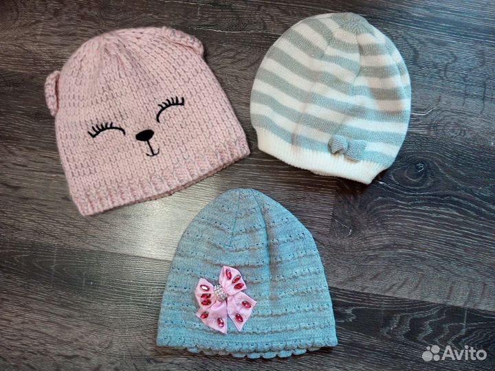 Шапки для девочки 2-5 лет на осень и зиму