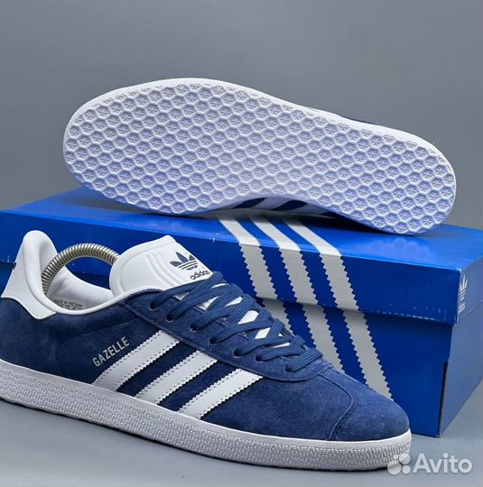 Синие кеды Adidas Gazelle