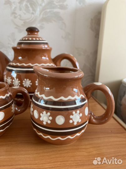 Сервиз чайный глиняный