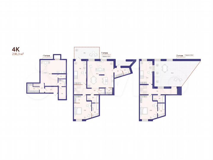 4-к. квартира, 236,3 м², 1/14 эт.