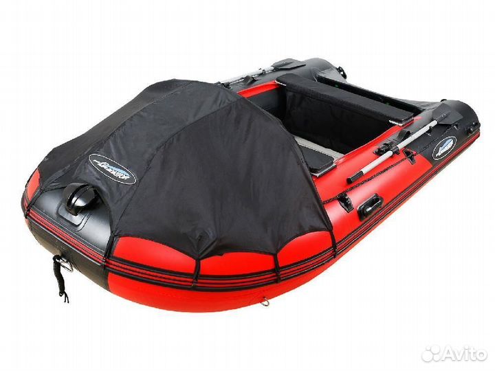 Надувная лодка gladiator C400AL цвет черный/красны