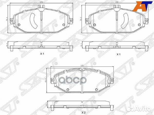 Колодки тормозные перед mercedes C-class W205 1