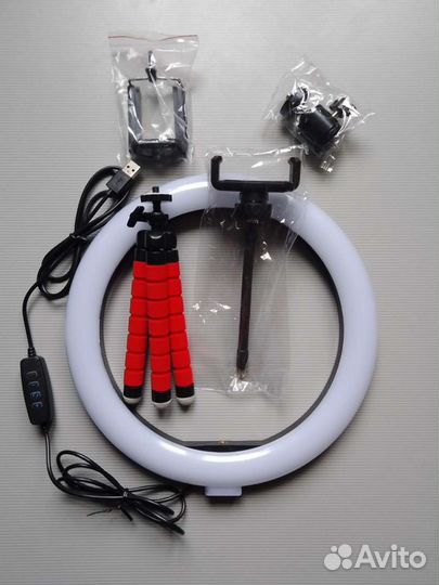 Кольцевая лампа 26 см на штативе