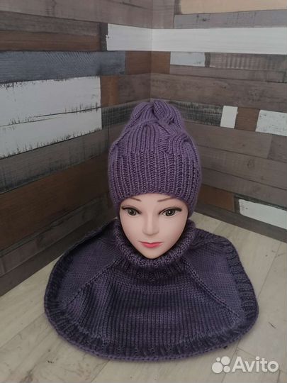 Комплект шапка и снуд