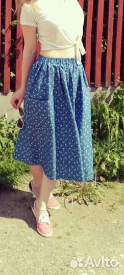 Юбка летняя миди 42
