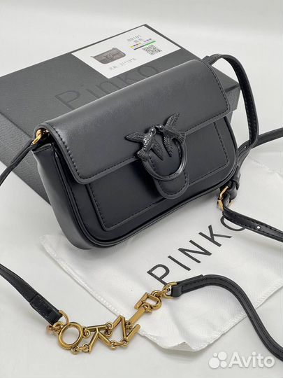 Сумка Pinko classic, натуральная кожа, премиум