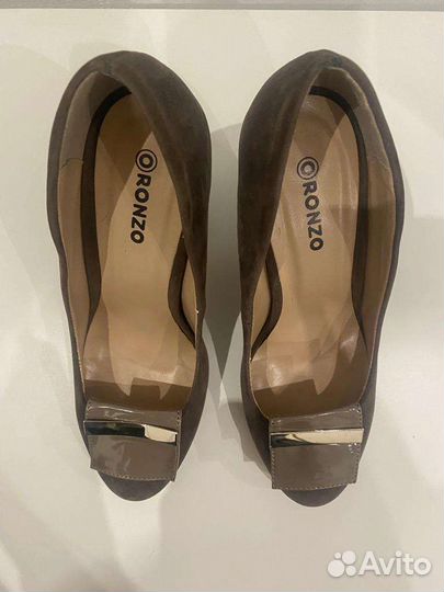 Туфли замшевые женские