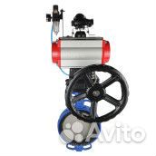 Затвор дисковый поворотный DN.ru WBV1413E-2W-Fb Ду200 Ру16, чугун, уплотнение - epdm, с пневмопривод