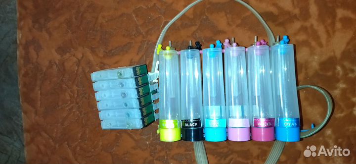Epson снпч с картриджами и чипом