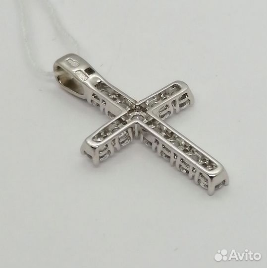 Крест / 2,11г / Золото585 / фианиты круглые