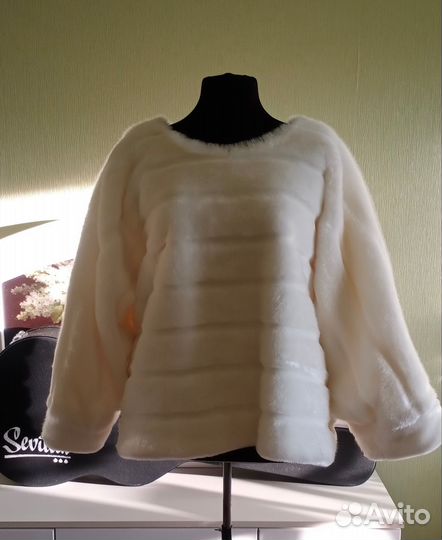 Дизайнерская шуба из подиумного эко-меха Tissavel