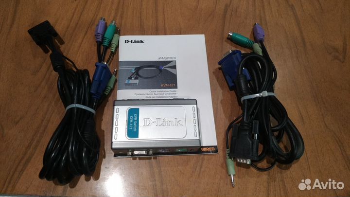Kvm переключатель D-link KVM-121 2-х портовый
