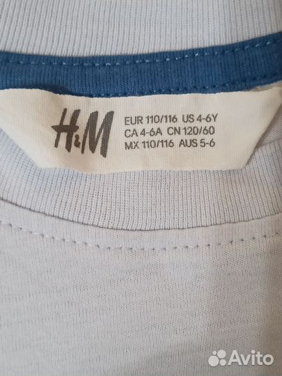Футболки и шорты на мальчика 110 H&M
