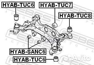 Сайлентблок подушки дифференциала hyabtuc7 Febest