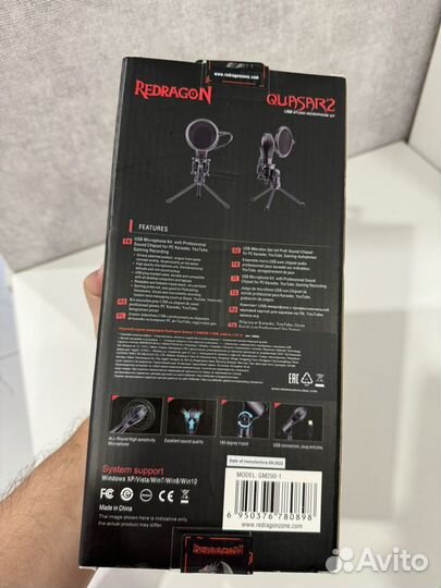 Игровой стрим микрофон Redragon Quasar 2