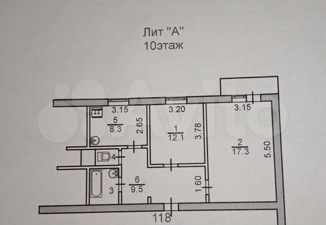 2-к. квартира, 51 м², 10/10 эт.