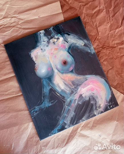 Картина маслом ню 50*60 см