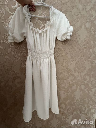 Платье летнее белое легкое для беременных 42-48