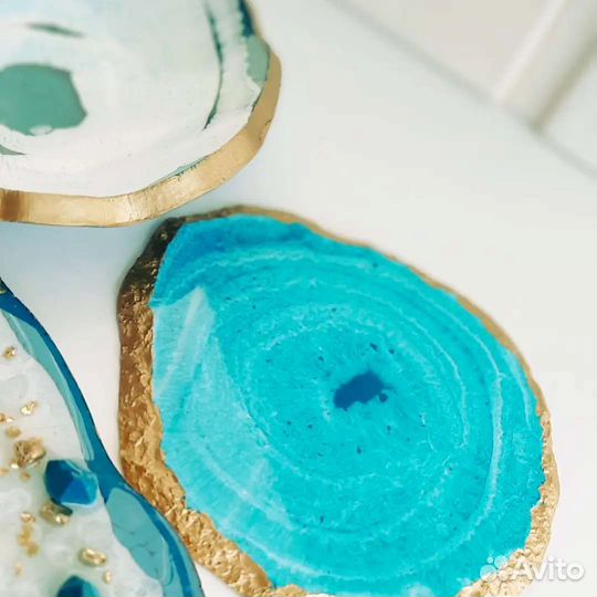 Бирюзовый подарочный набор посуды