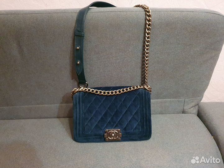 Сумка нат.кожа+велюр