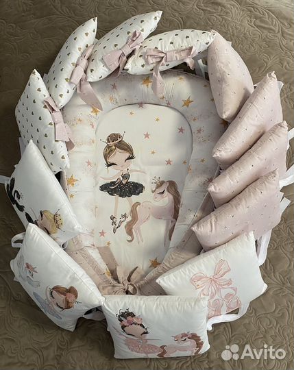 Бортики в детскую кроватку и кокон гнездышко