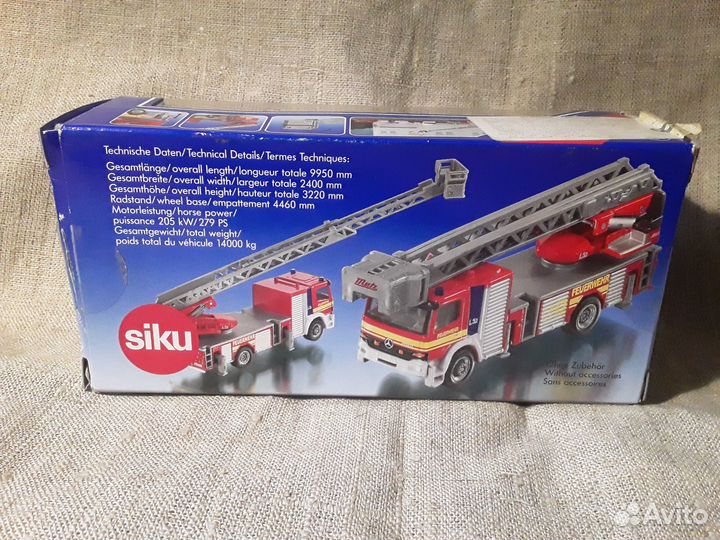 Коробка от модели siku