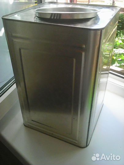 Жестяная банка 19 л для сушёных грибов орехов