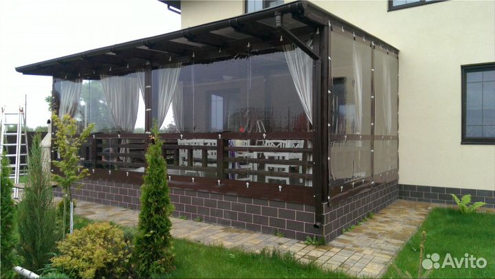 Мягкие окна (шторы) для беседок