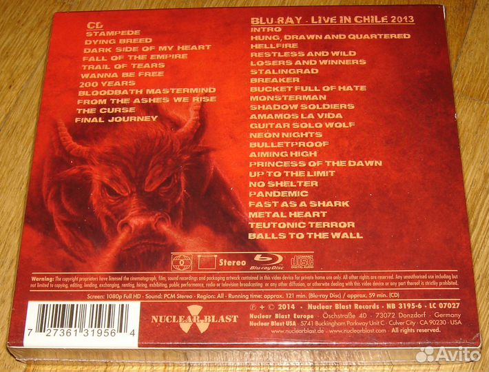 Accept, 2014 Blind Rage, CD+ BluRay DigiPack, seal