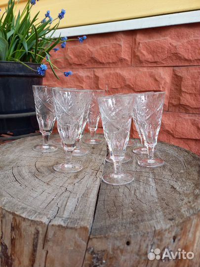 Хрустальные рюмки на ножке СССР