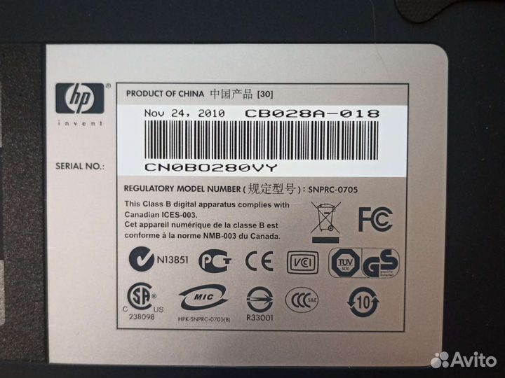 Принтер hp snprc-0705 mobil usb