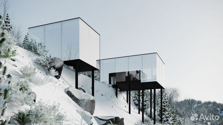 Модульный мини дом для глэмпинга мон-ж 3-4 дн