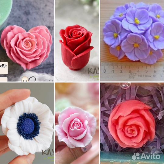 Силиконовые формы для букетов и наборов из мыла