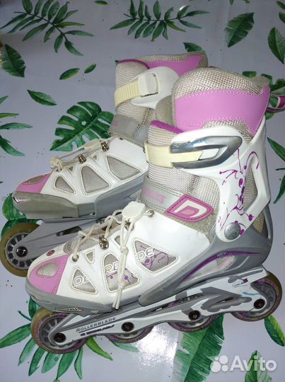 Ролики женские Rollerblade раздвижные 36-40 с защи