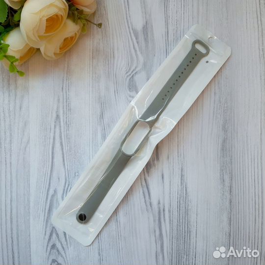 Ремешок mi band серый, темно-синий