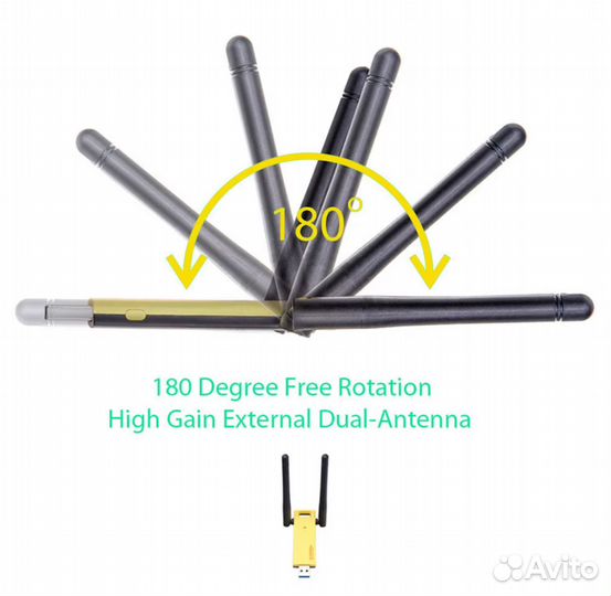 Беспроводной USB Wi-Fi адаптер 2.4/ 5 Гц