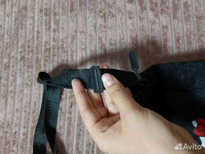 Сумка в рубчик с hello kitty