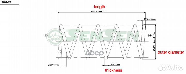 Пружинаподвескипередняяfordfocus99-041.8,2.0