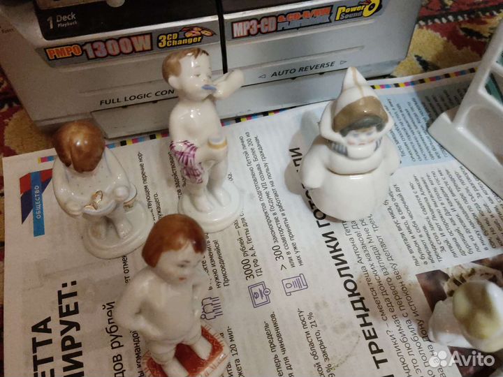 Фарфоровая статуэтка Девочка с кошкой лфз