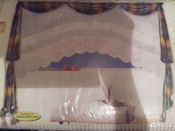 Штора на кухню новая