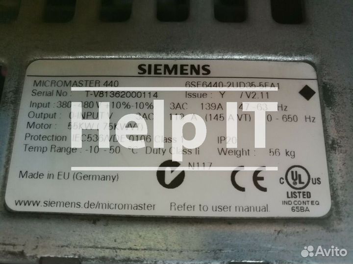 Siemens 6SE6440-2UD35-5FA1