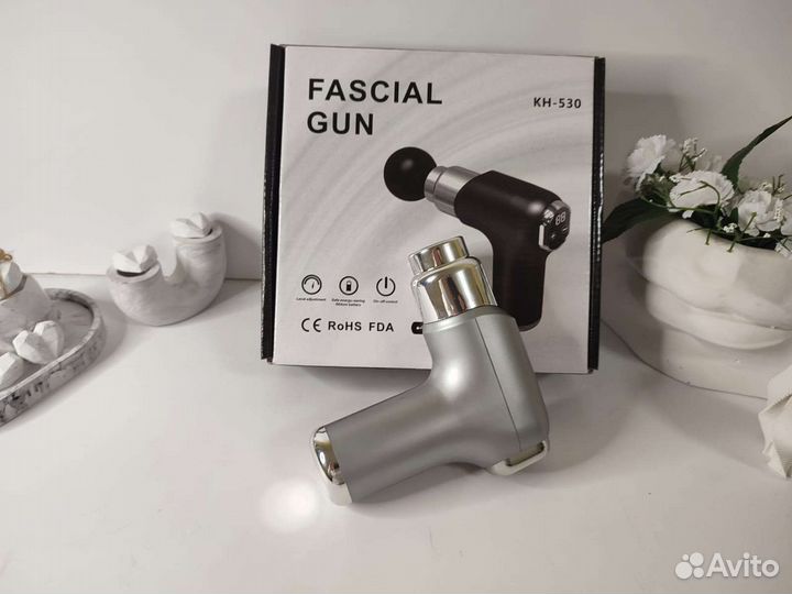 Сенсорный ударный массажёр fascial gun