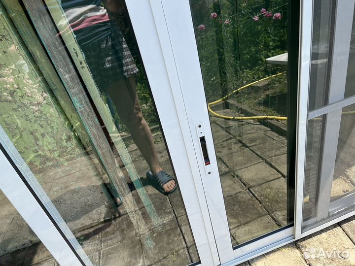 Лоджия, балкон, окно алюминиевое, раздвижное