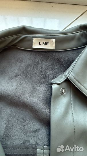 Кожаная куртка рубашка lime S